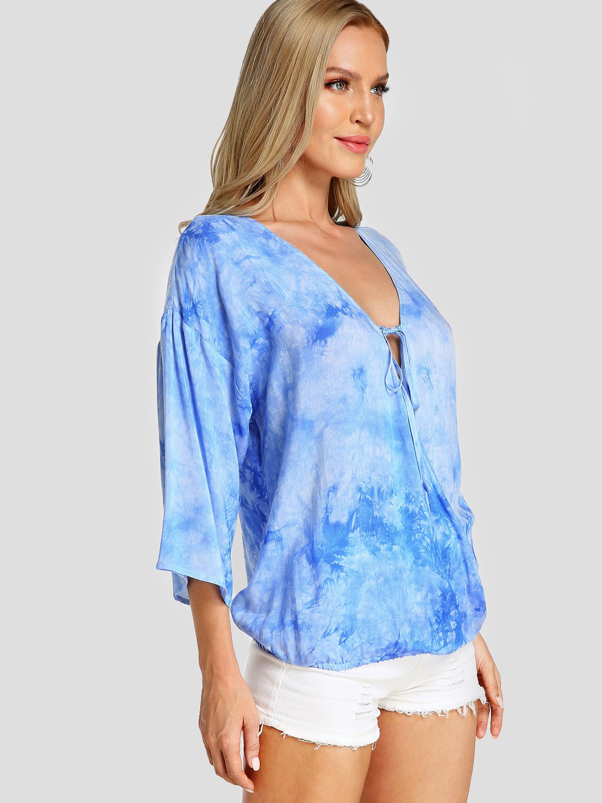 OEM Ladies Blue Blouses