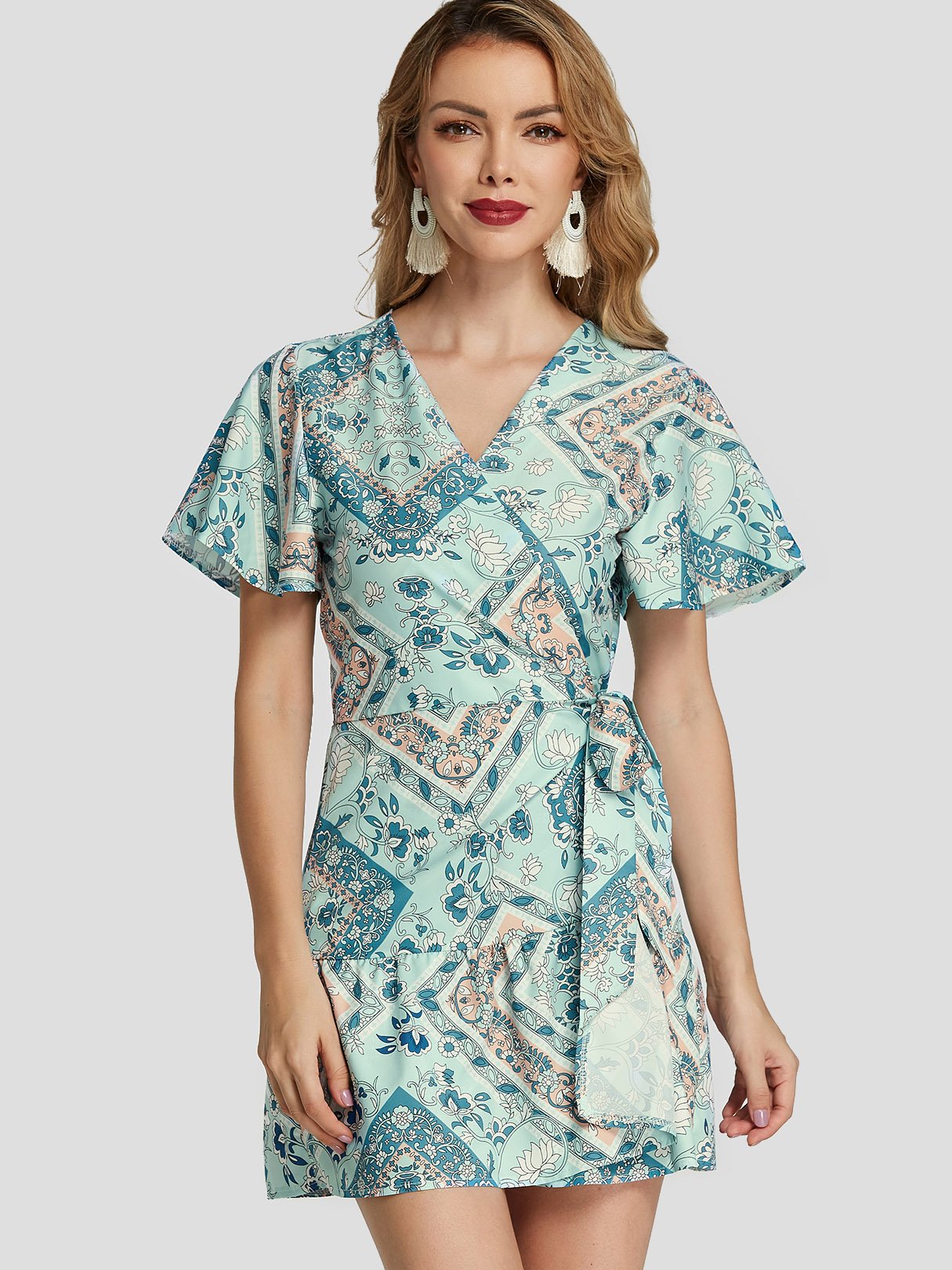 OEM ODM Grey And Red Dress