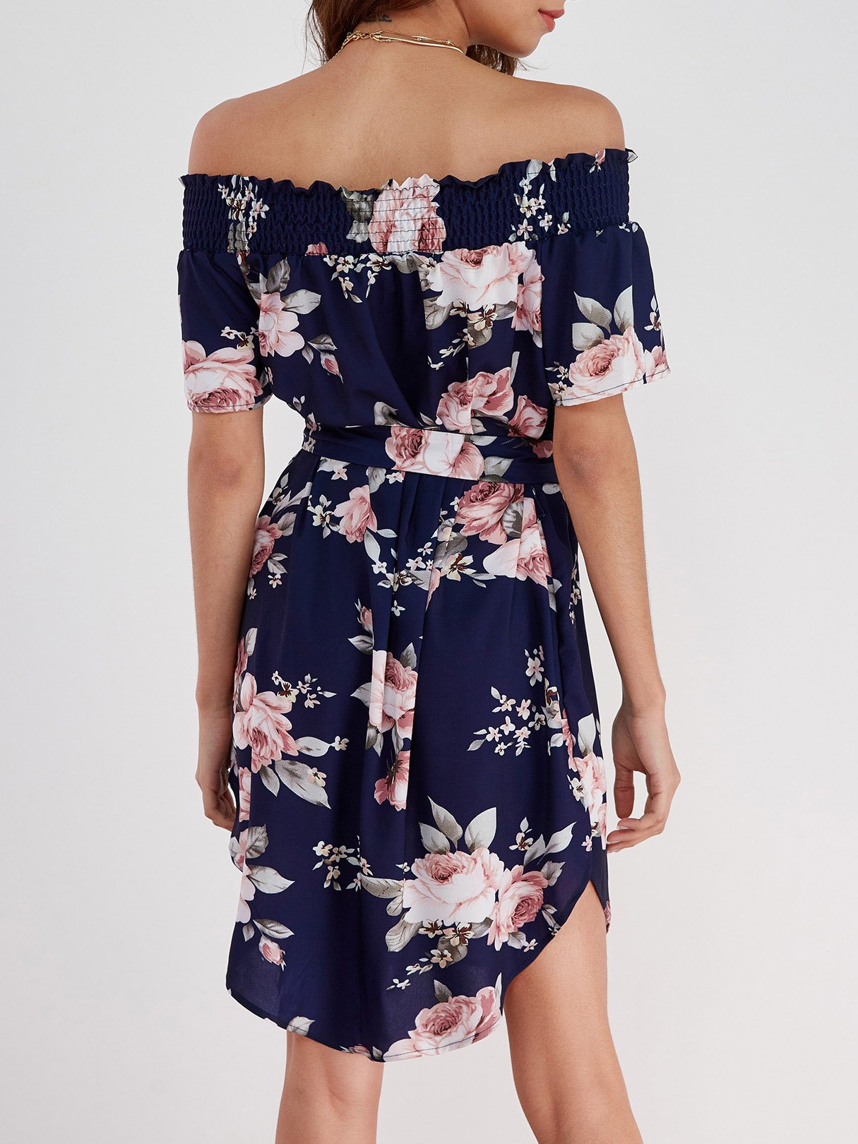 NEW FEELING Womens Navy Floral Dresses