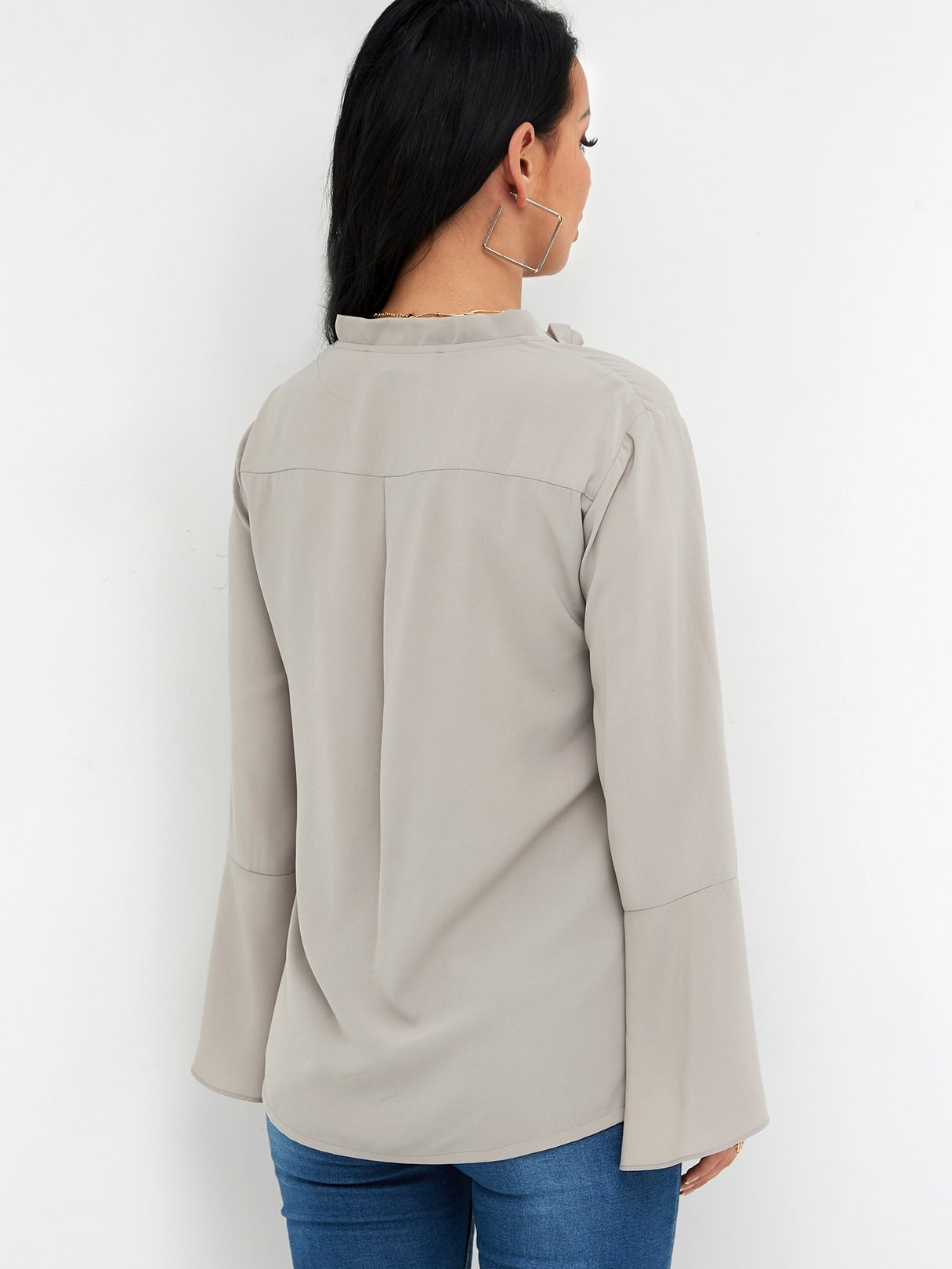 NEW FEELING Womens Grey Blouses