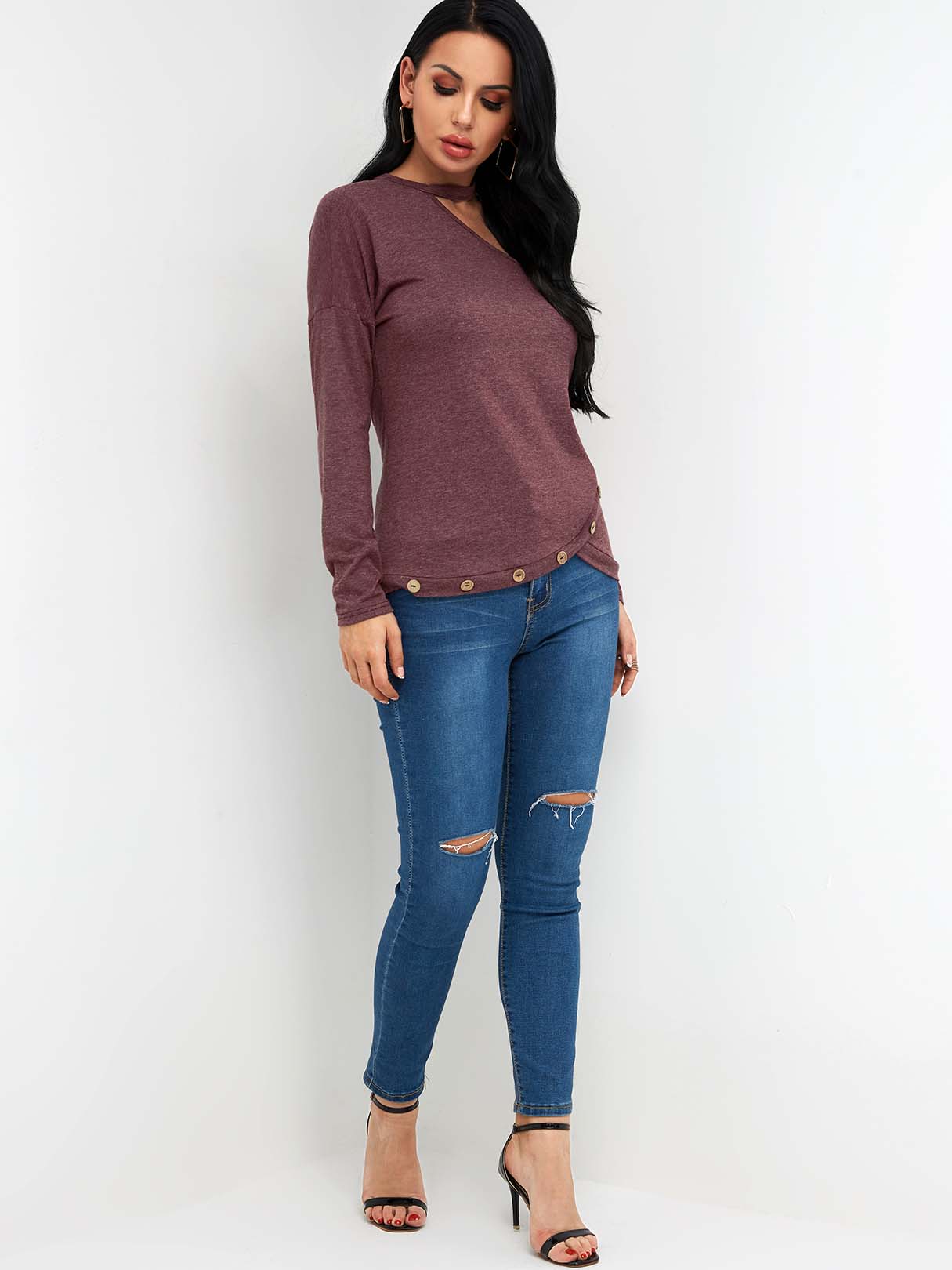 OEM Ladies Burgundy T-Shirts