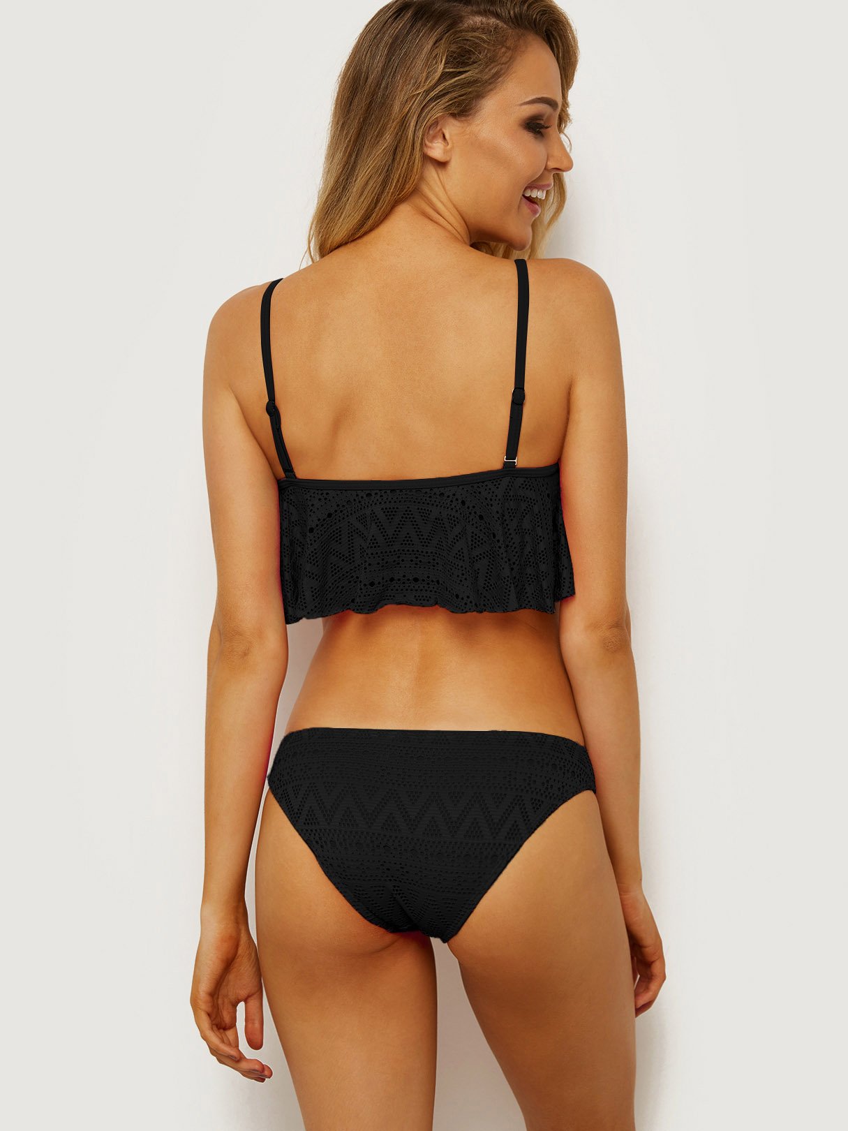 NEW FEELING Womens Black Bikinis
