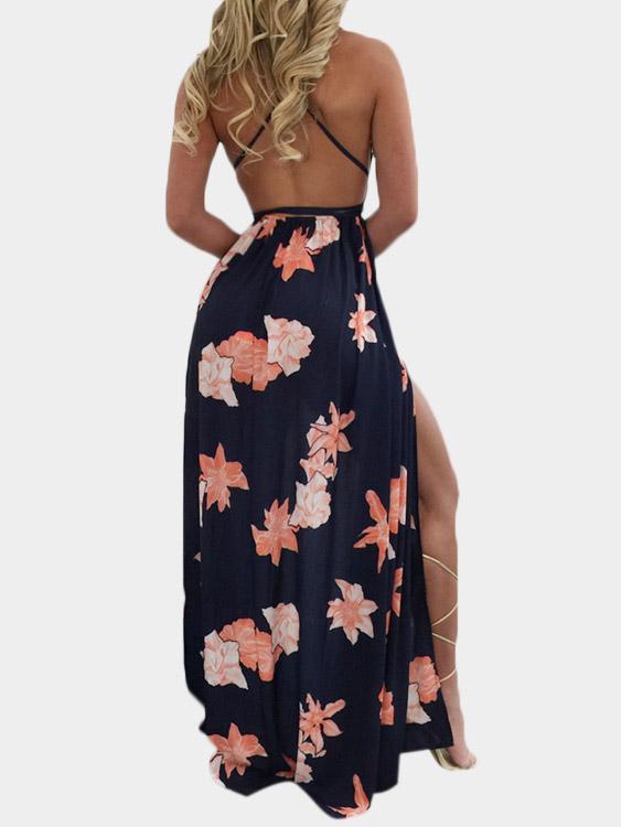 NEW FEELING Womens Navy Floral Dresses