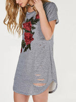 ODM Ladies Short Sleeve Mini Dress