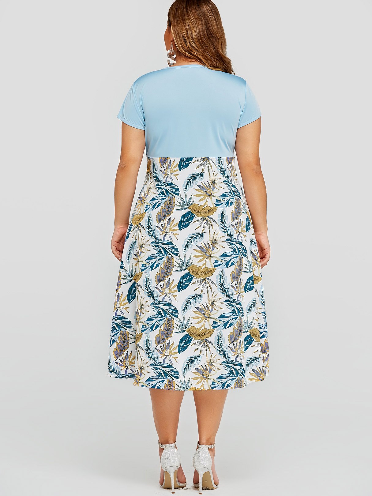 ODM Ladies Short Sleeve Plus Size Dress