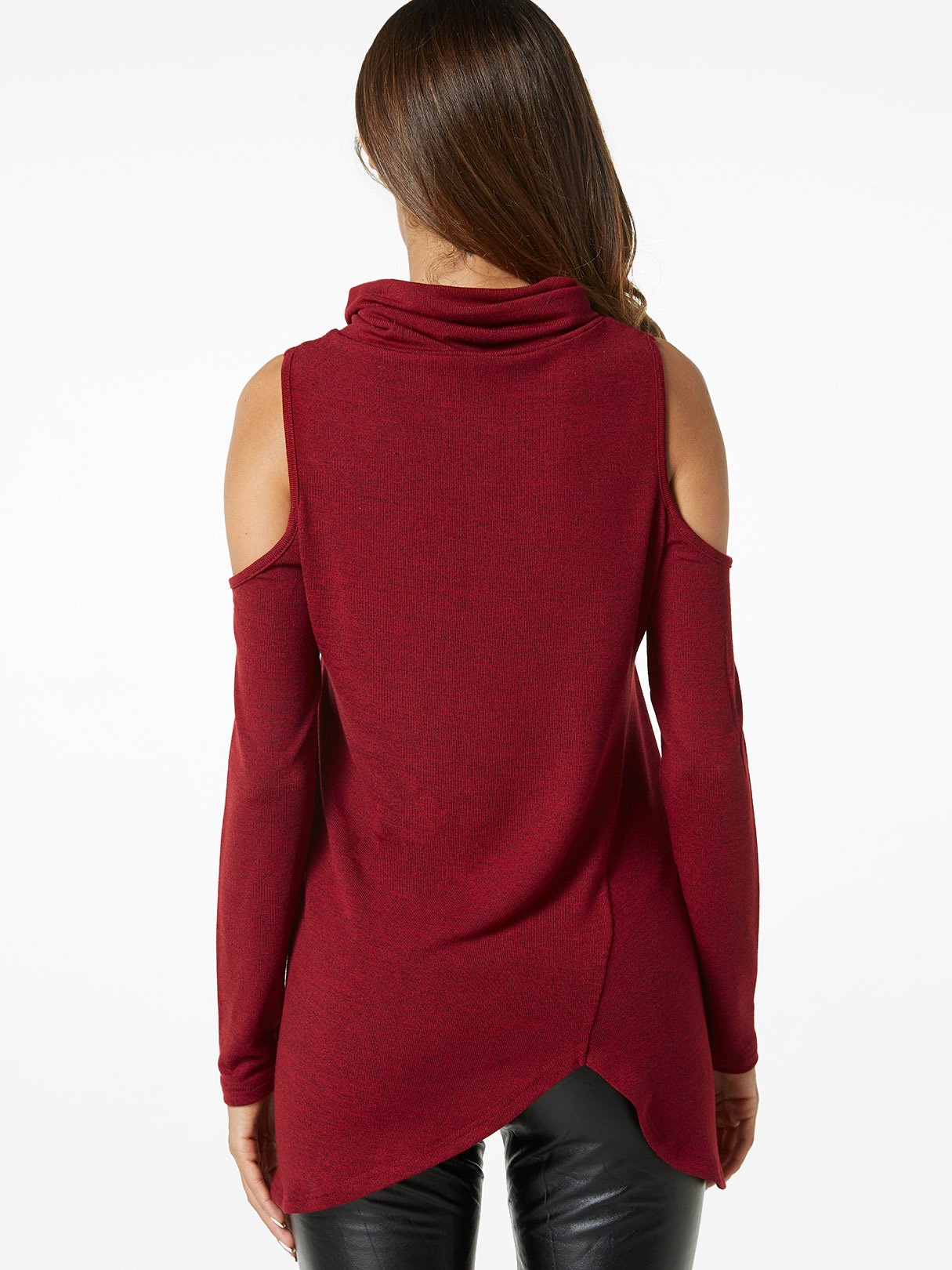NEW FEELING Womens Burgundy T-Shirts