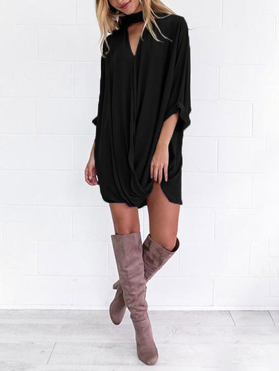 Custom Ladies V-Neck Mini Dress