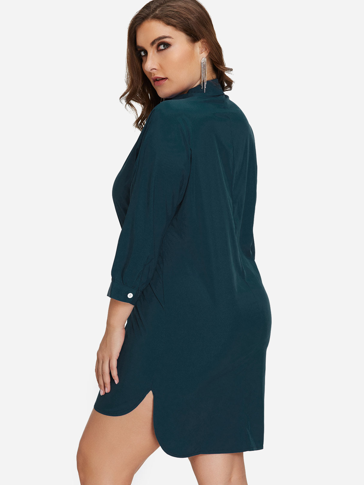 NEW FEELING Womens Green Plus Size Dresses