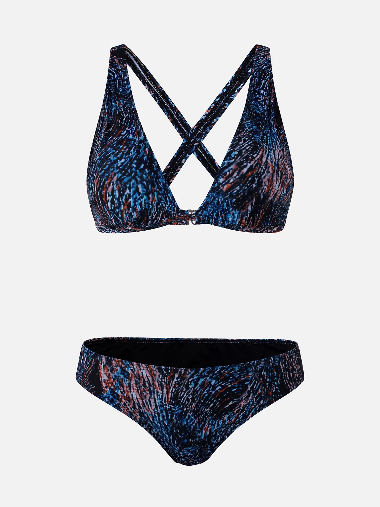 Wholesale V-Neck Sleeveless Crossed Front Two Piece Bikini