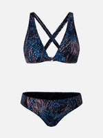 Wholesale V-Neck Sleeveless Crossed Front Two Piece Bikini