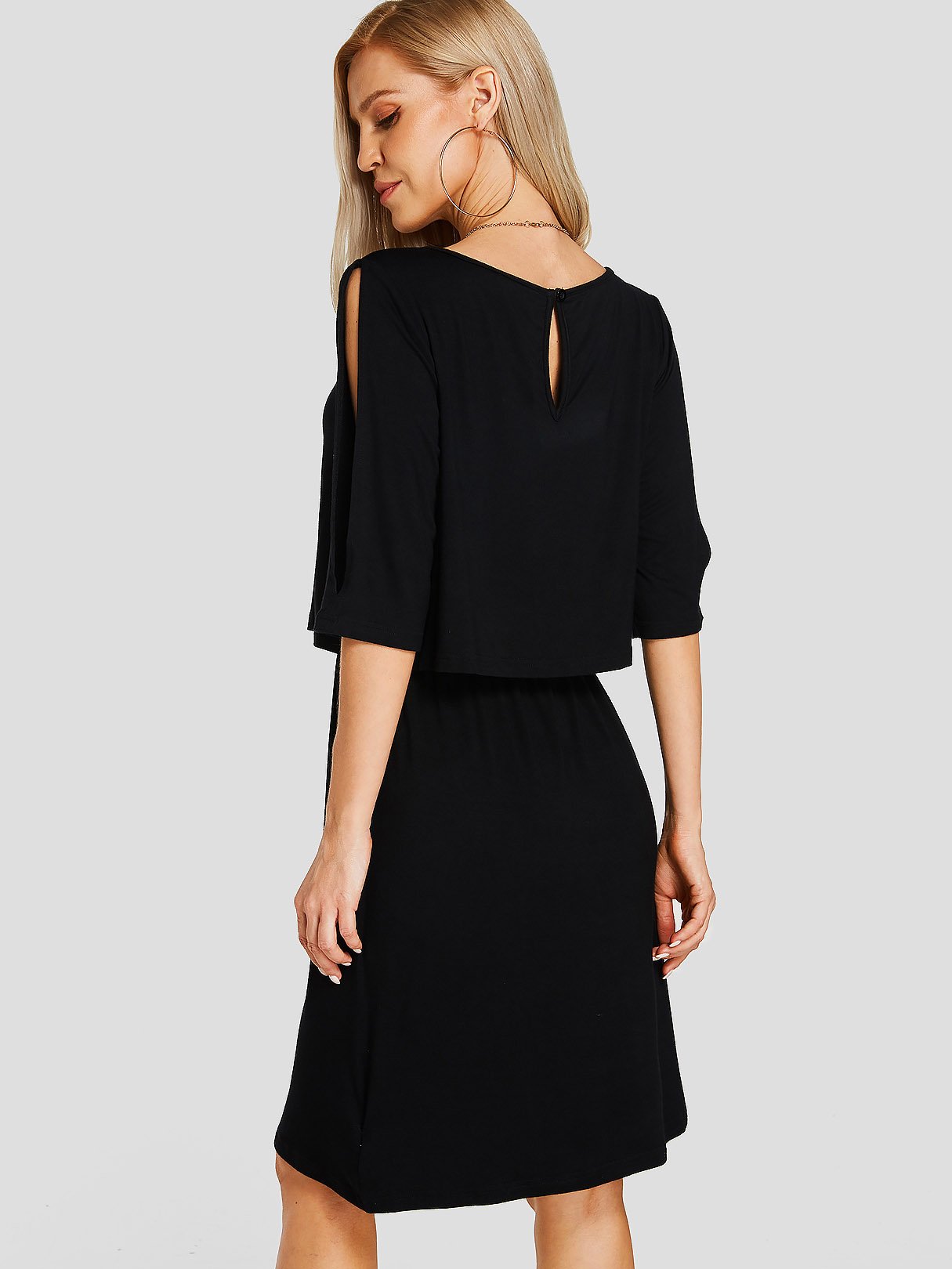 ODM Ladies Half Sleeve Casual Dress