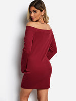 NEW FEELING Womens Burgundy Mini Dresses