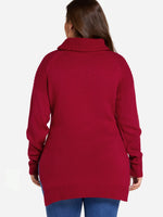 NEW FEELING Womens Red Plus Size Tops