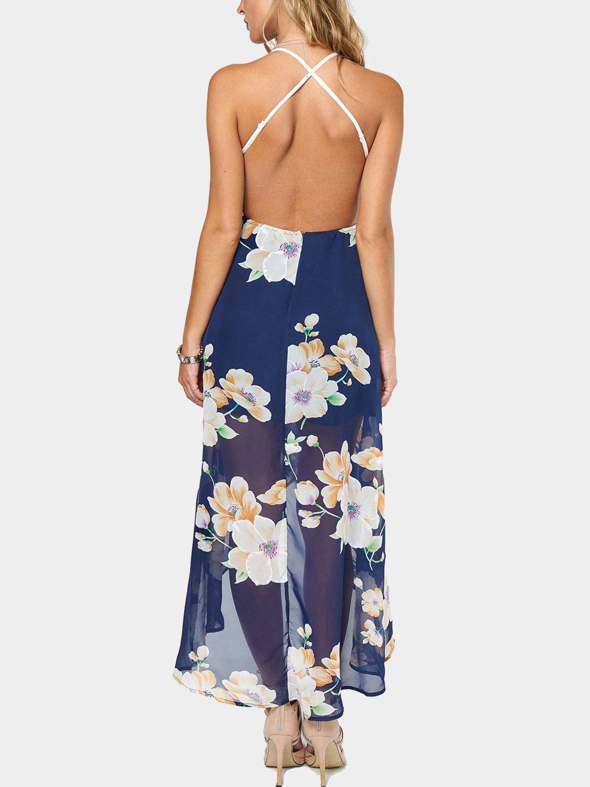 NEW FEELING Womens Navy Maxi Dresses