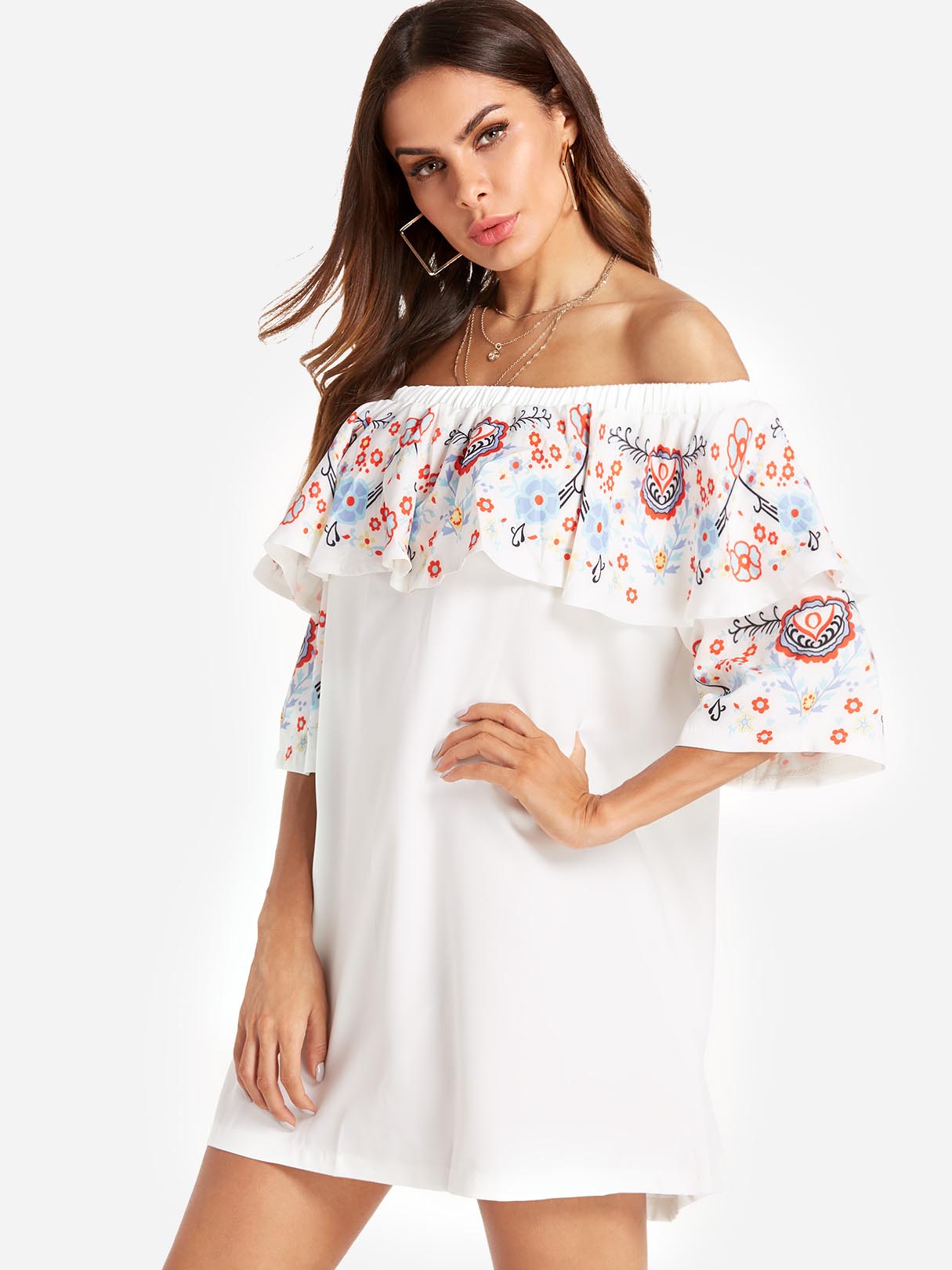 OEM Ladies White Mini Dresses