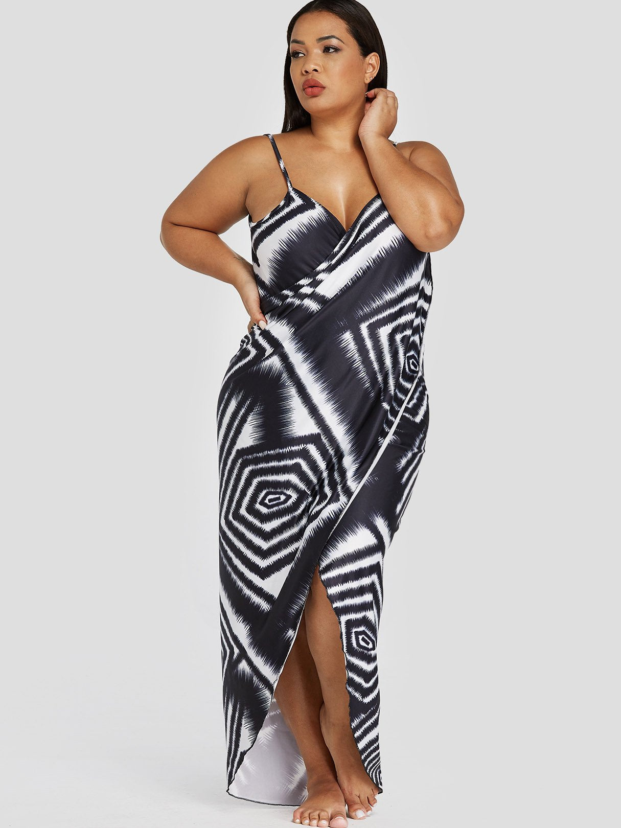 NEW FEELING Womens Multi Plus Size Swimwear