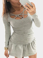 Wholesale Sexy Crossed Straps T-Shirt