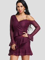 OEM Ladies Burgundy Sexy Dresses