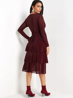 NEW FEELING Womens Burgundy Sexy Dresses