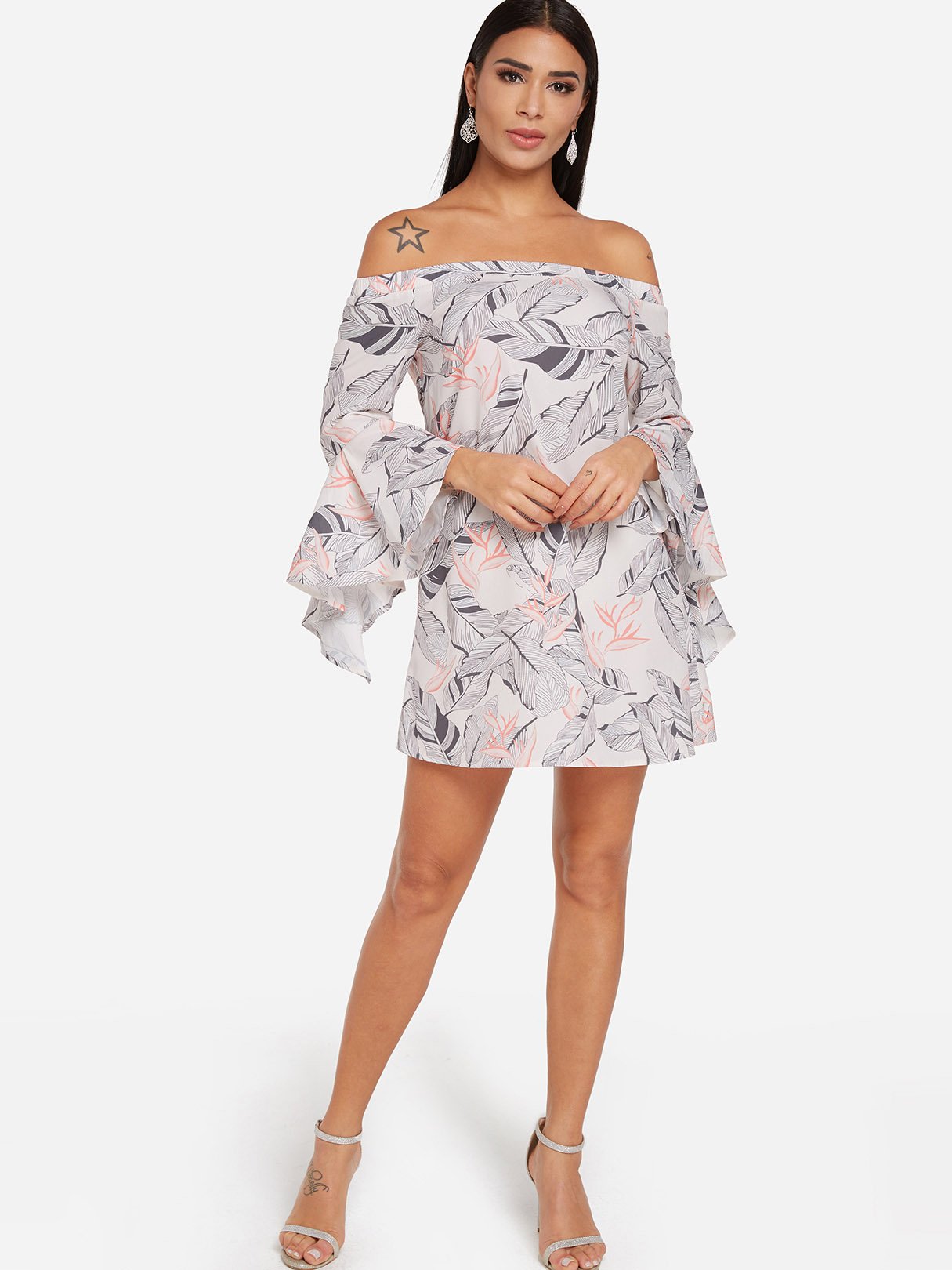 OEM ODM Long Sleeve Grey Wrap Dress