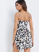 NEW FEELING Womens Leopard Mini Dresses