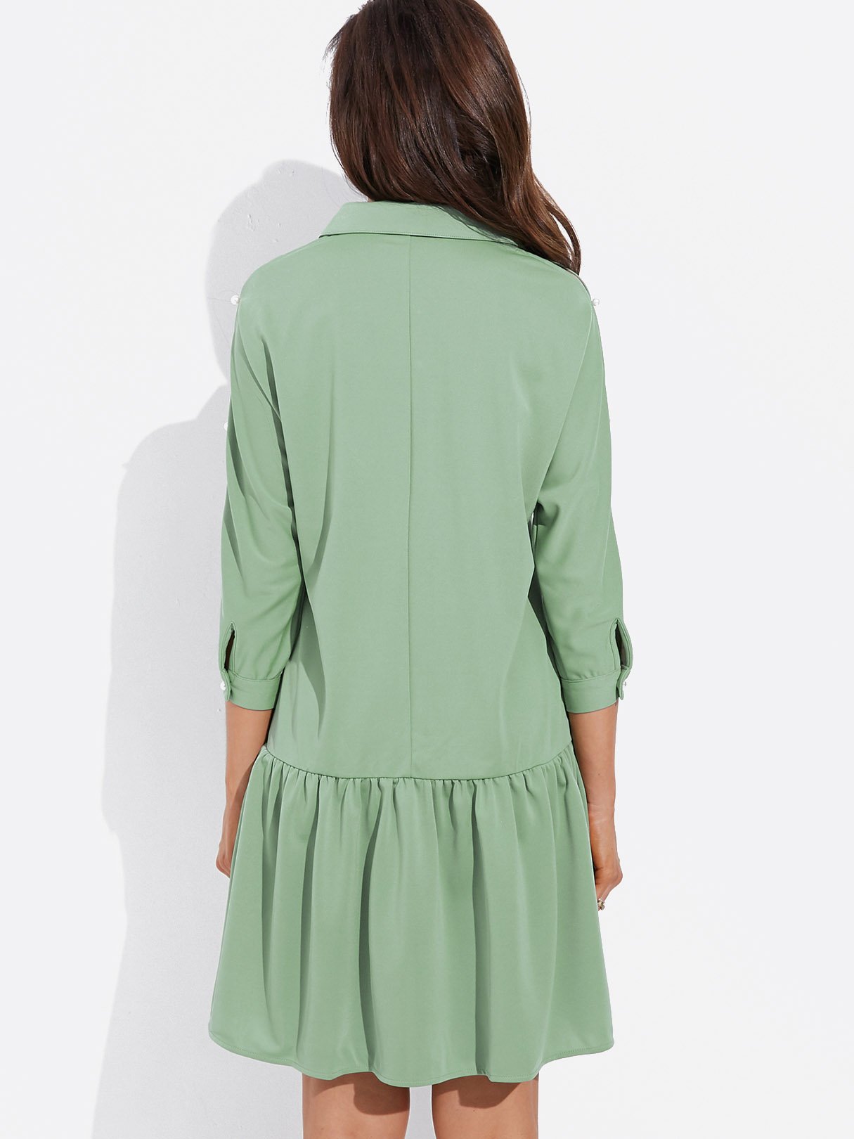 NEW FEELING Womens Green Casual Dresses