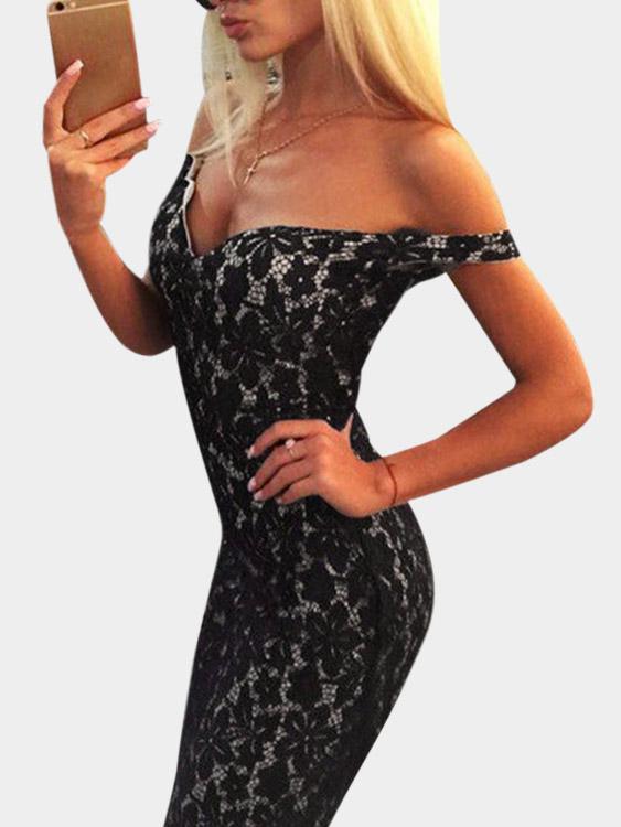 NEW FEELING Womens Black V-Neck Dresses