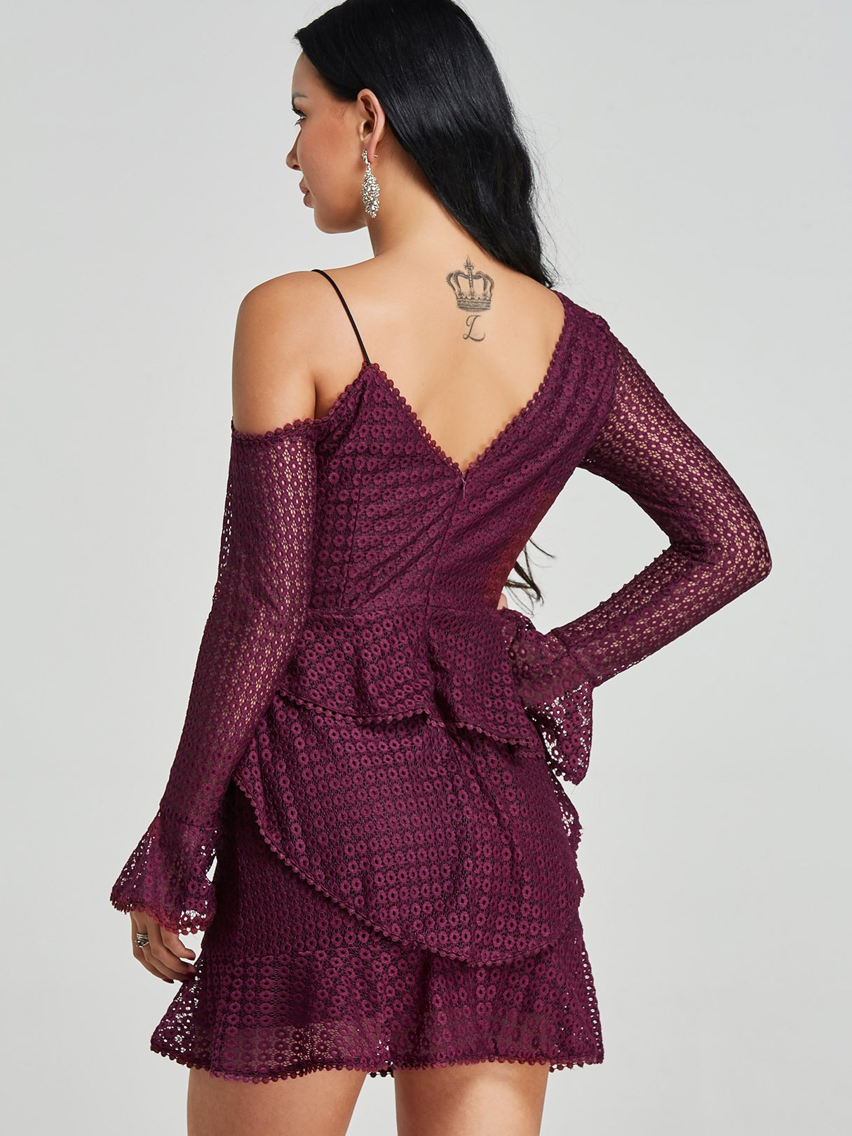 NEW FEELING Womens Burgundy Sexy Dresses