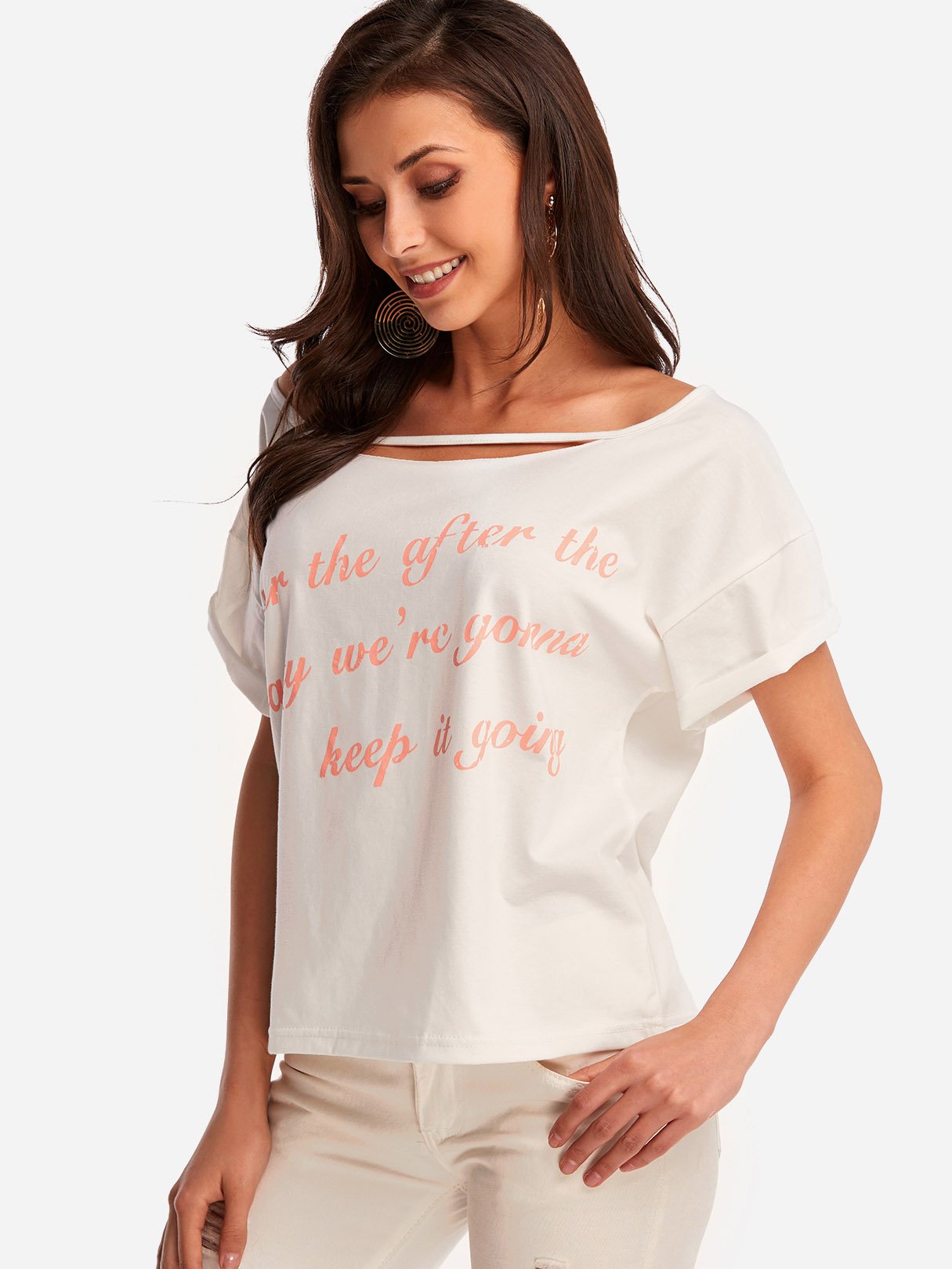 OEM Ladies White T-Shirts