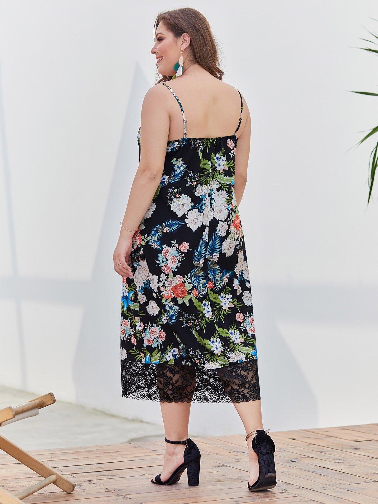 NEW FEELING Womens Black Plus Size Dresses