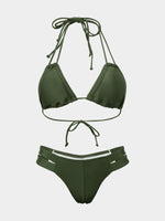 NEW FEELING Womens Green Bikinis