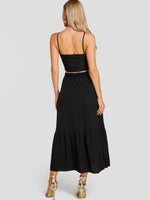 NEW FEELING Womens Black Two Piece Outfits