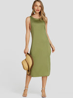 OEM Ladies Army Green Midi Dresses