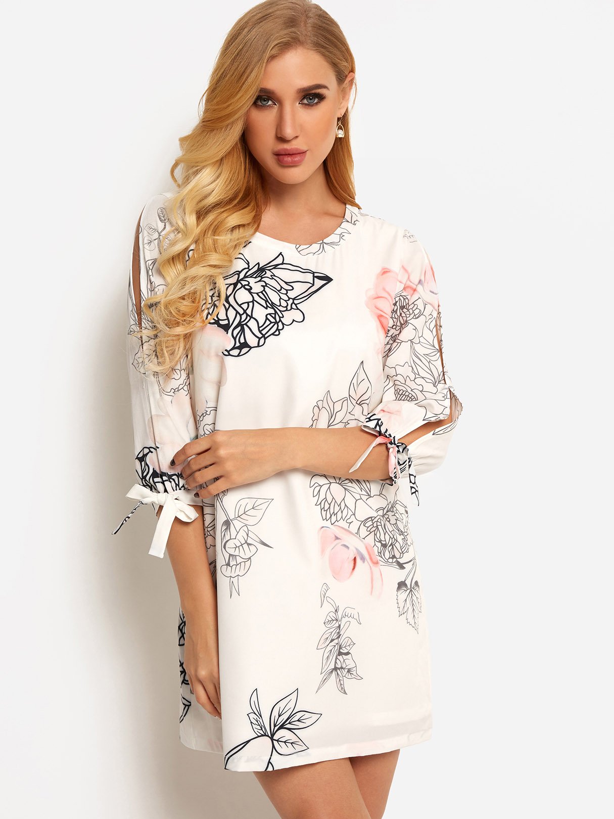 OEM Ladies White Mini Dresses