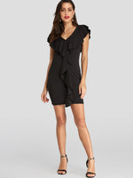 NEW FEELING Womens Black Mini Dresses