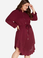 ODM Ladies Long Sleeve Plus Size Dress