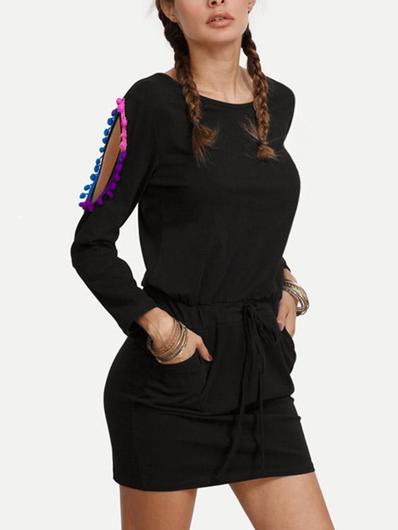 ODM Ladies Long Sleeve Casual Dresses