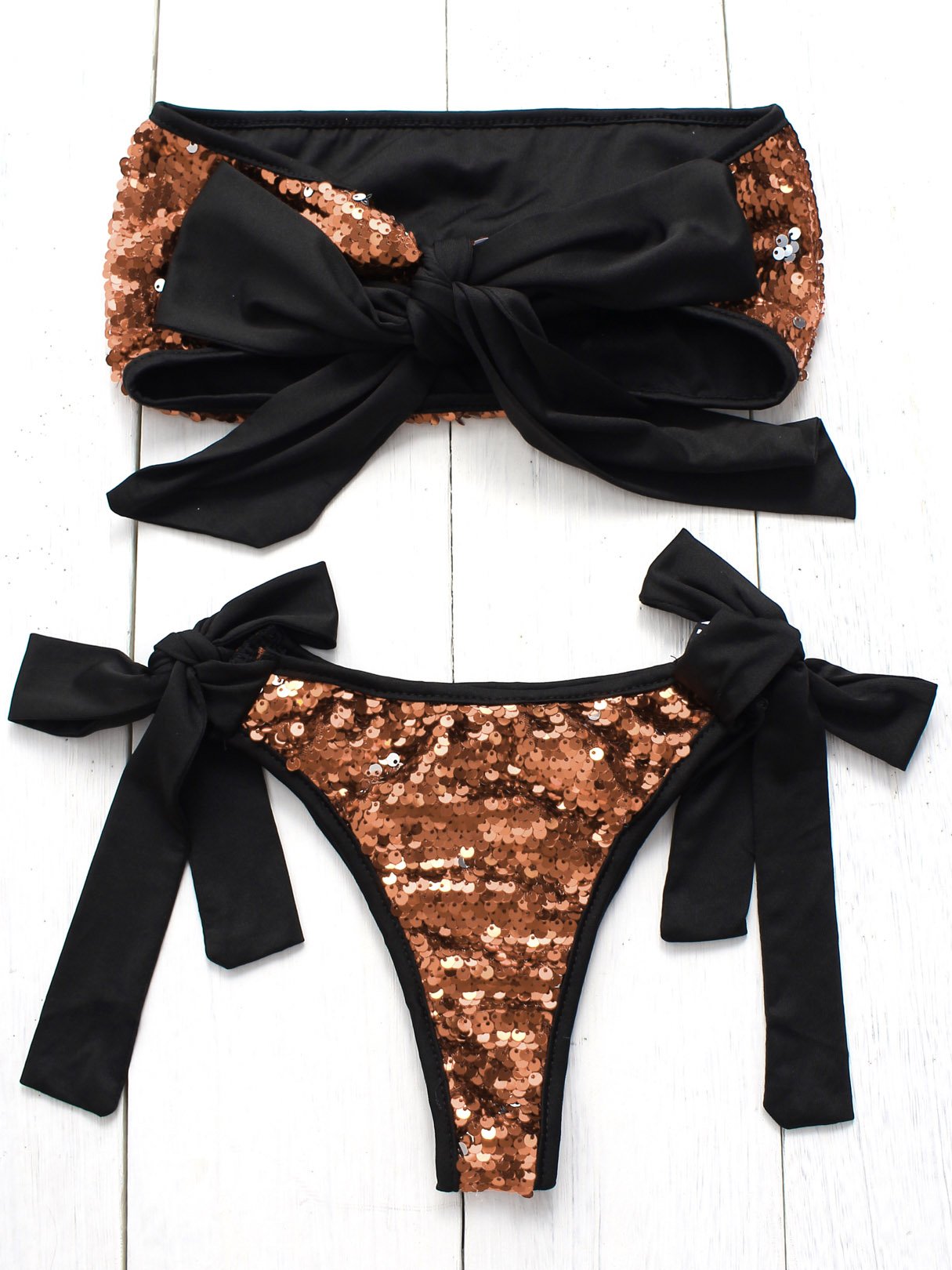 NEW FEELING Womens Brown Bikinis