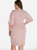 NEW FEELING Womens Pink Plus Size Dresses