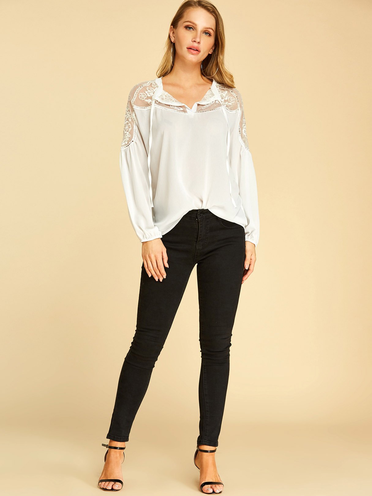 NEW FEELING Womens White T-Shirts