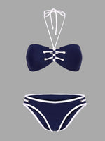NEW FEELING Womens Navy Bikinis