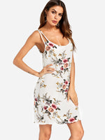 OEM Ladies White Floral Dresses