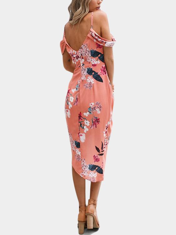 NEW FEELING Womens Pink Floral Dresses