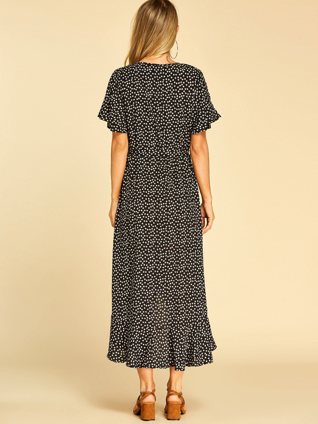 Custom White Maxi Dress With Sleeves