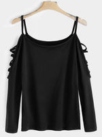 NEW FEELING Womens Black T-Shirts