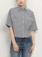 OEM Ladies Striped Blouses
