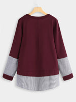 NEW FEELING Womens Burgundy Plus Size Tops