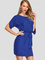 OEM Ladies Royal Blue Casual Dresses