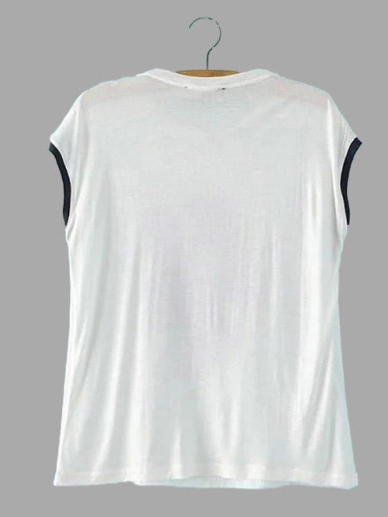 NEW FEELING Womens White T-Shirts