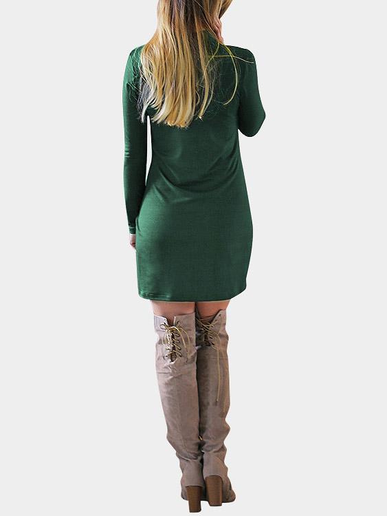 NEW FEELING Womens Green Mini Dresses